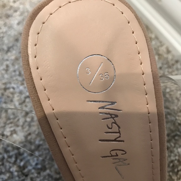Nude Clear Block Heel - Picture 4 of 6